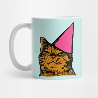 Drunk Party Cat (Pink Version) Mug